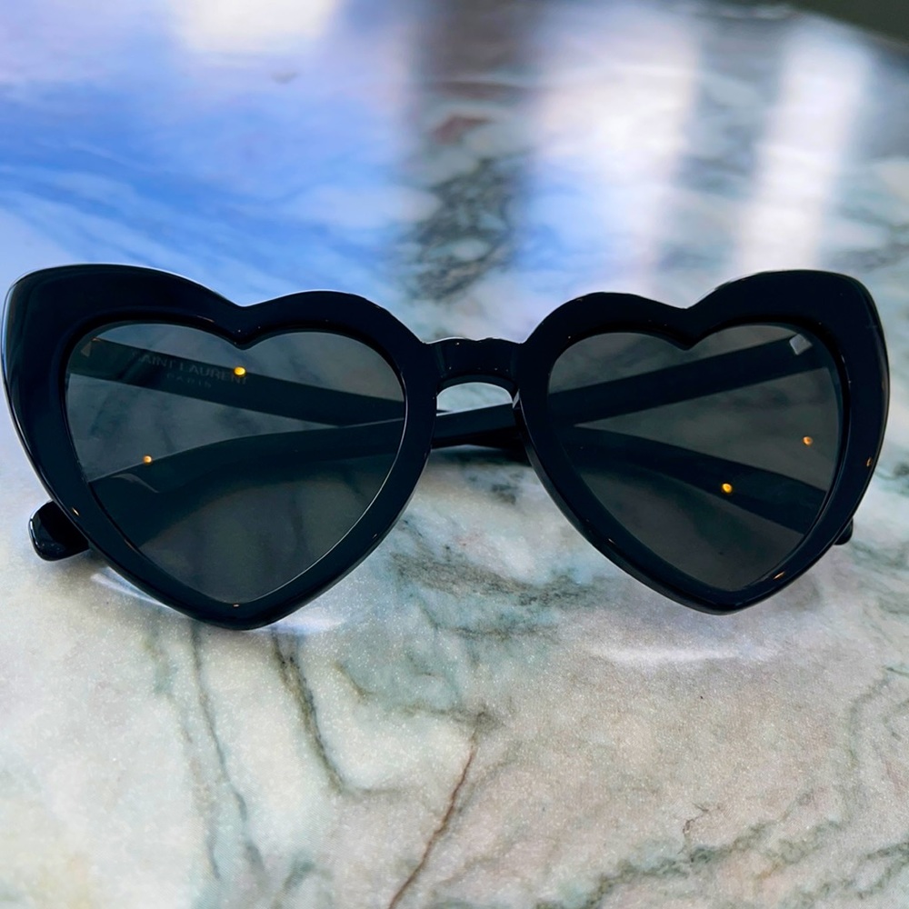Saint Laurent LOULOU heart shape sunglasses